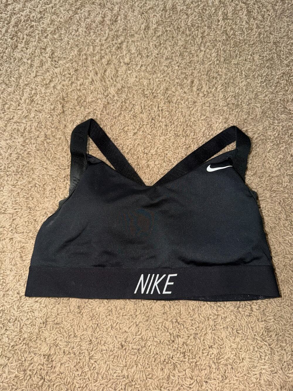 the Nike Pro Indy Logo Back Sports Bra Large